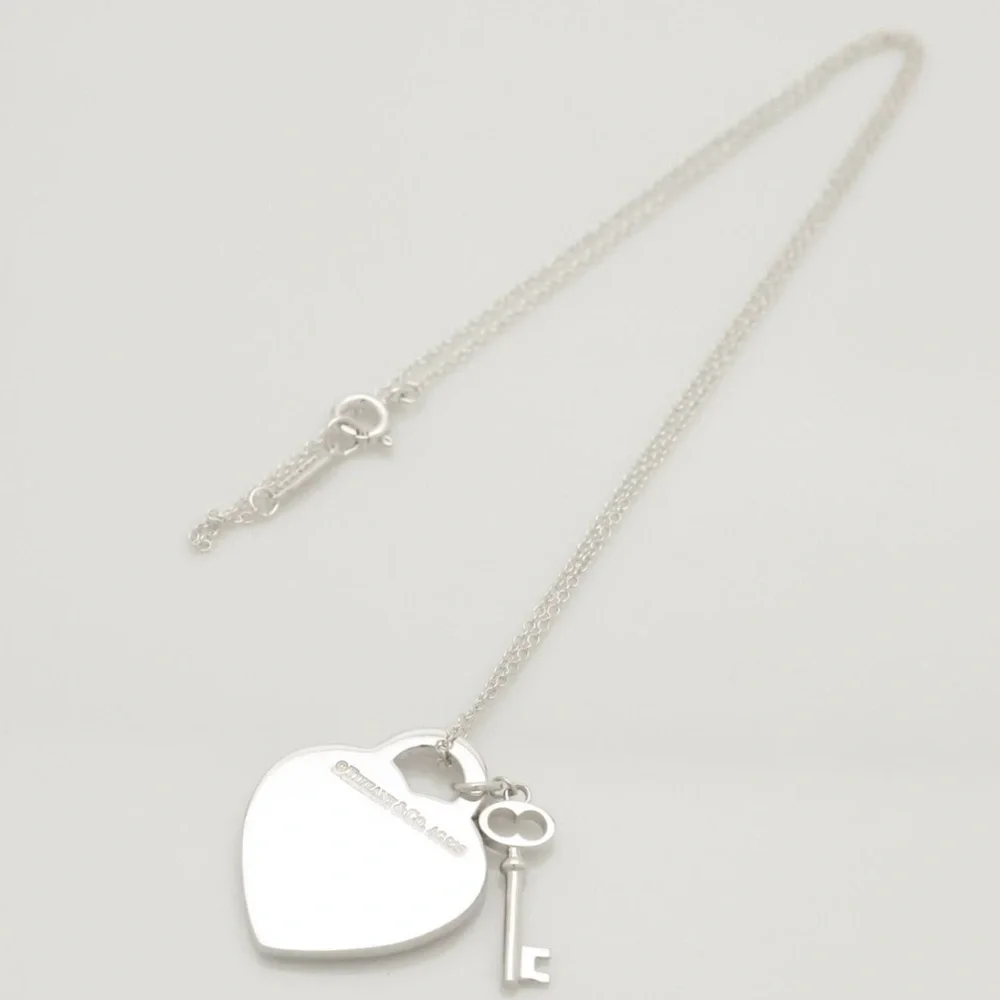 Authenticated Tiffany & Co. Return to Tiffany Heart Tag Key Necklace Pendant 18” - Picture 8 of 13